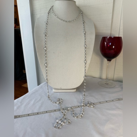 Sparkly faceted clear bead necklaces and earrings - Picture 5 of 9